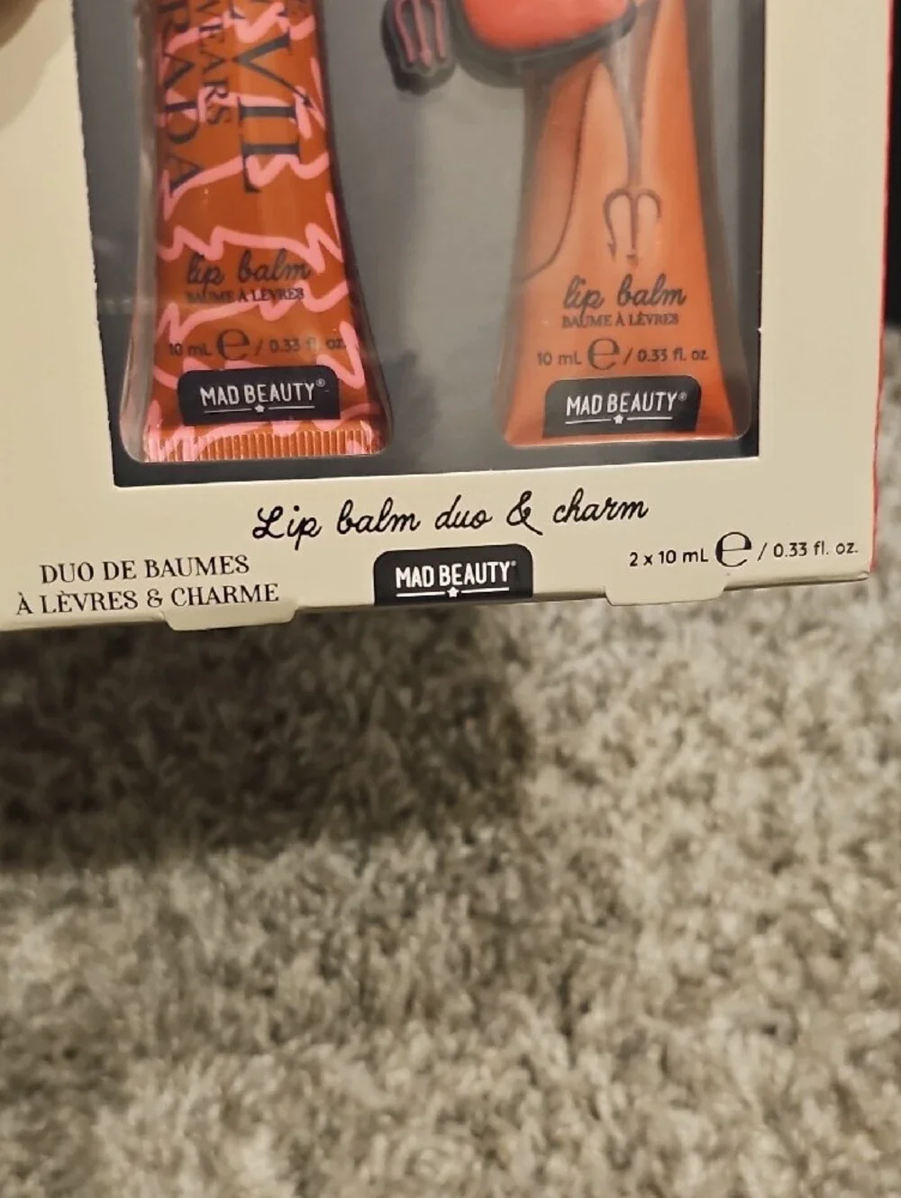 Lip Balm Duo & Charm By Mad Beauty-The Devil Wears Prada Edition